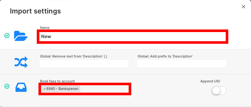 Create a new import channel