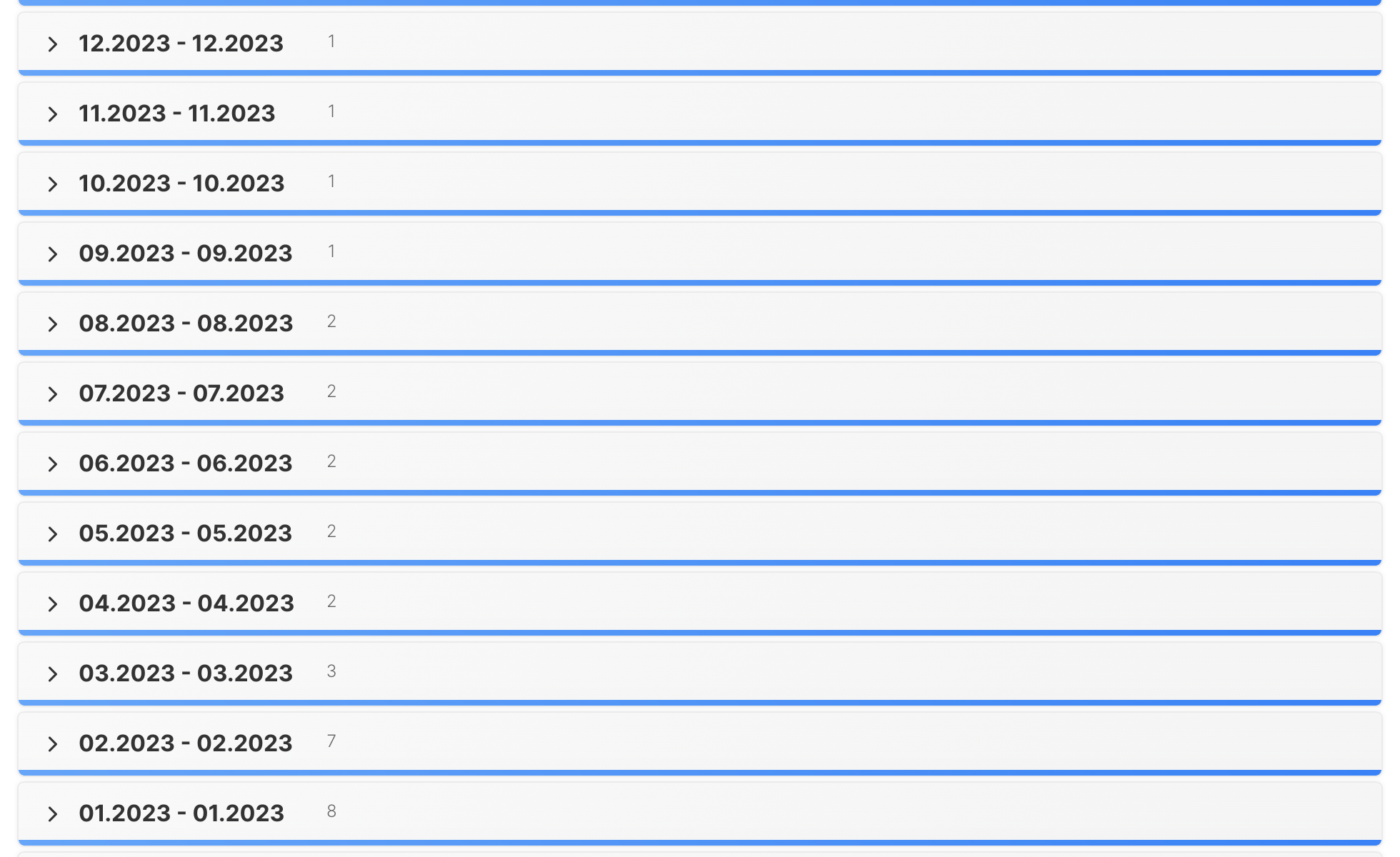 Create monthly period