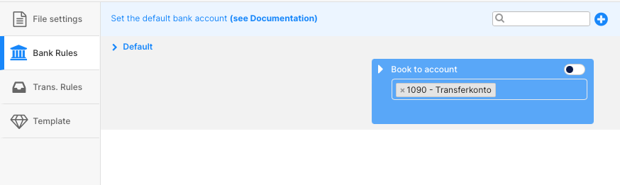Twint Bank Rules for Import in Bexio