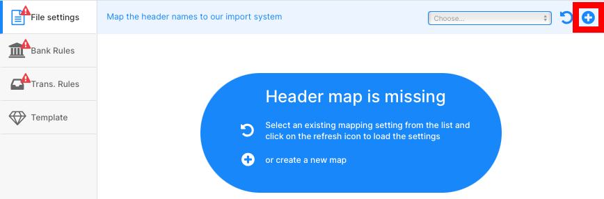 Headermap without template