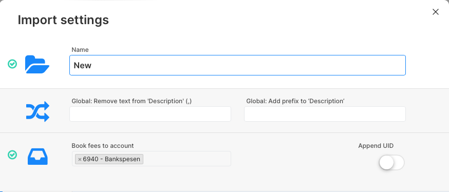 Create a new import channel